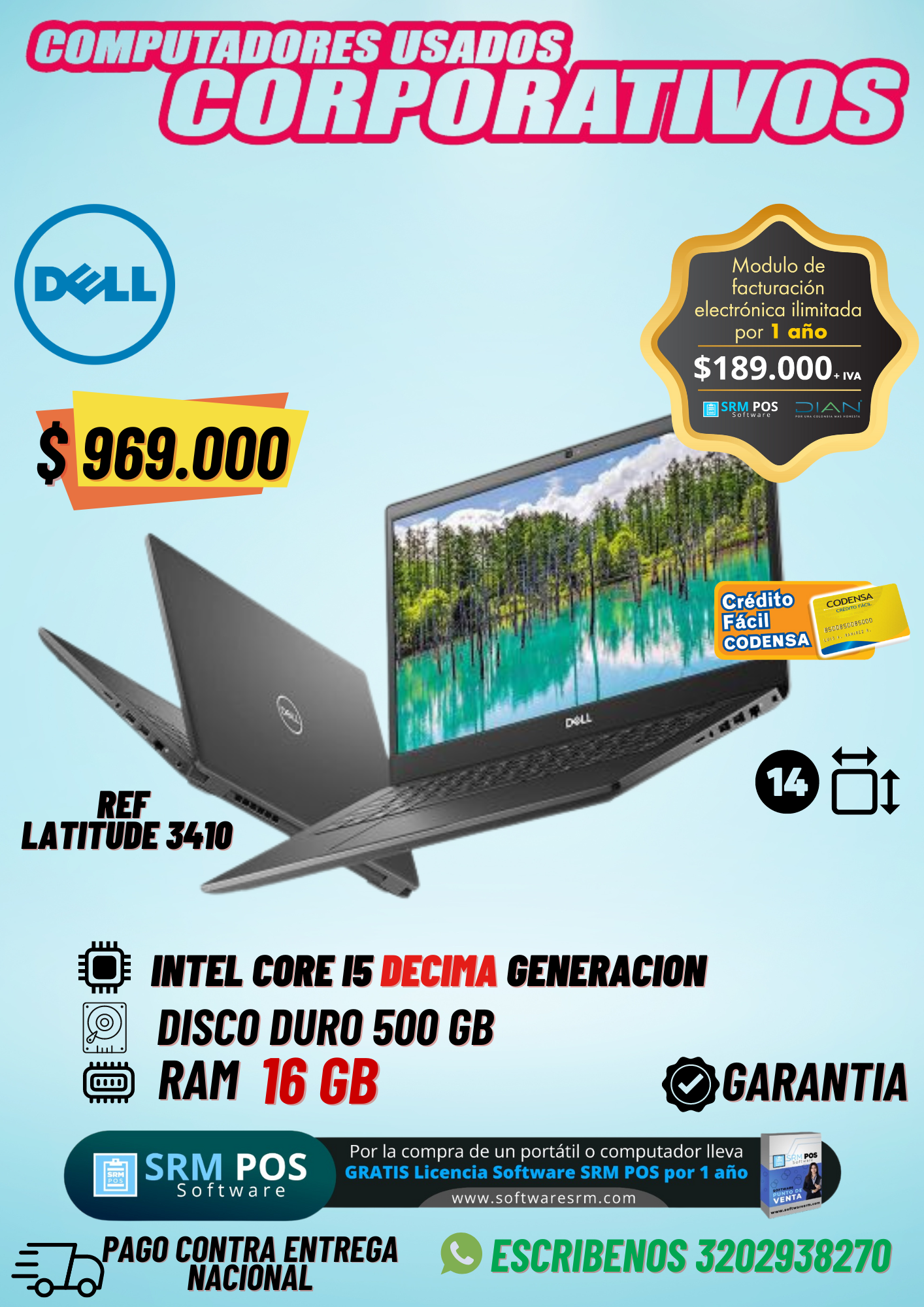 Dell Latitude 3410 INTEL®CORE™ I5 decima